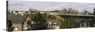 Bridge in a city, Luxembourg City, Luxembourg