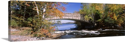 Bridge on a river, Bog River, New York State