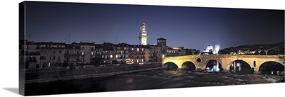 Bridge over a river, Pietra Bridge, Ponte Di Pietra, Verona, Italy