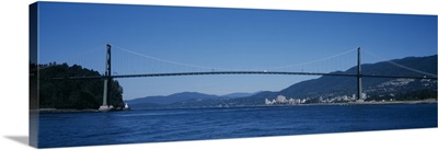 Bridge over an inlet, Lions Gate Bridge, Vancouver, British Columbia, Canada