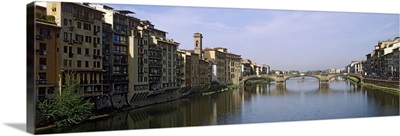 Buildings along a river, Arno river, Florence, Tuscany, Italy