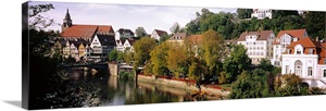 Buildings along a river, Neckar River, Tuebingen, Baden-Wurttembery, Germany image thumbnail
