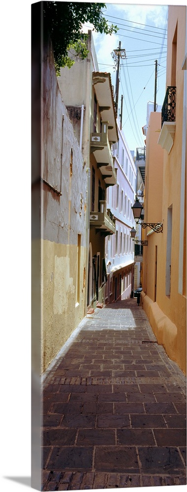Buildings along the alley, Old San Juan, San Juan, Puerto Rico
