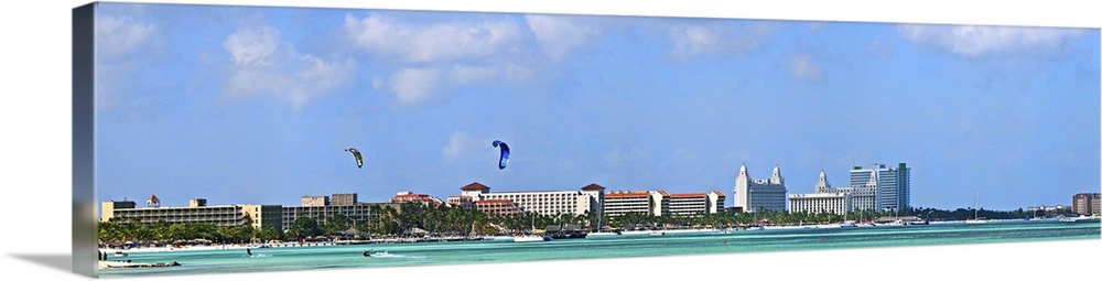 Buildings at the waterfront, Aruba