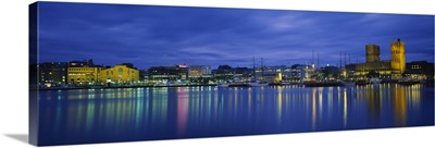 Buildings at the waterfront, City Hall, Oslo, Norway