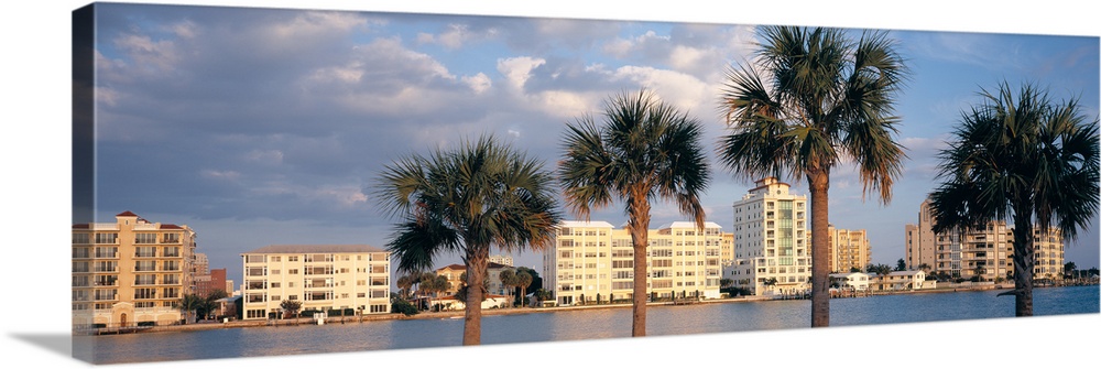 Buildings at the waterfront, Golden Gate Point, Sarasota Bay, Sarasota, Florida