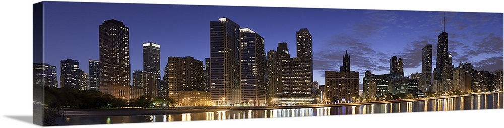 Buildings at the waterfront, Lake Michigan, Chicago, Cook County, Illinois, USA