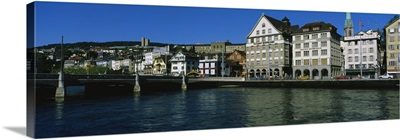 Buildings at the waterfront, Limmat Quai, Zurich, Switzerland