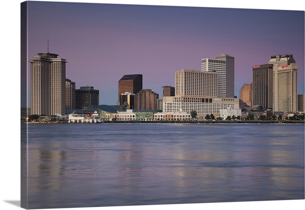 Buildings at the waterfront, Mississippi River, New Orleans, Louisiana