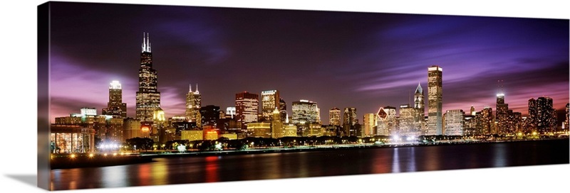 Buildings at the waterfront Sears Tower, Lake Michigan, Chicago, IL ...