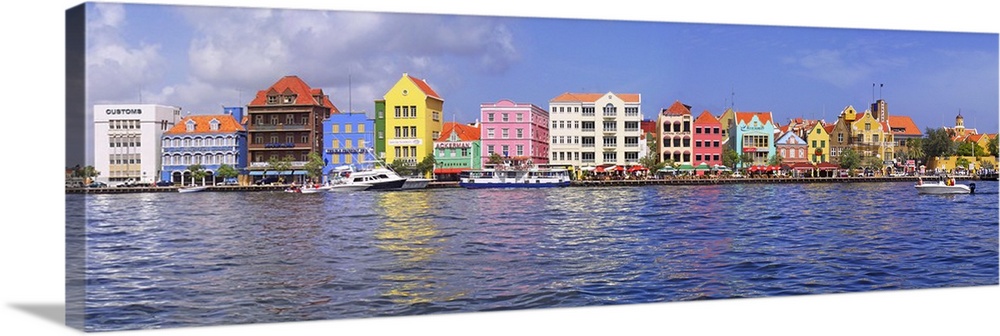 Buildings at the waterfront, Willemstad, Curacao, Netherlands Antilles