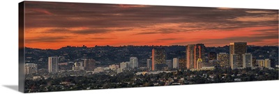 Buildings in a city, Century City, Hollywood Hills, Los Angeles, California