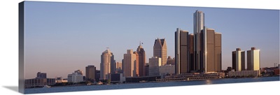 Buildings in a city, Detroit, Michigan