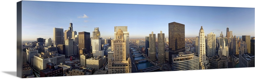 Panoramic photograph of skyline.