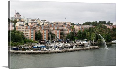 Buildings in a city, Nacka Strand, Stockholm, Sweden