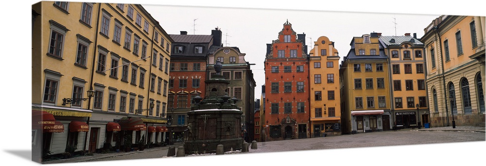 Buildings in a city, Stortorget, Gamla Stan, Stockholm, Sweden