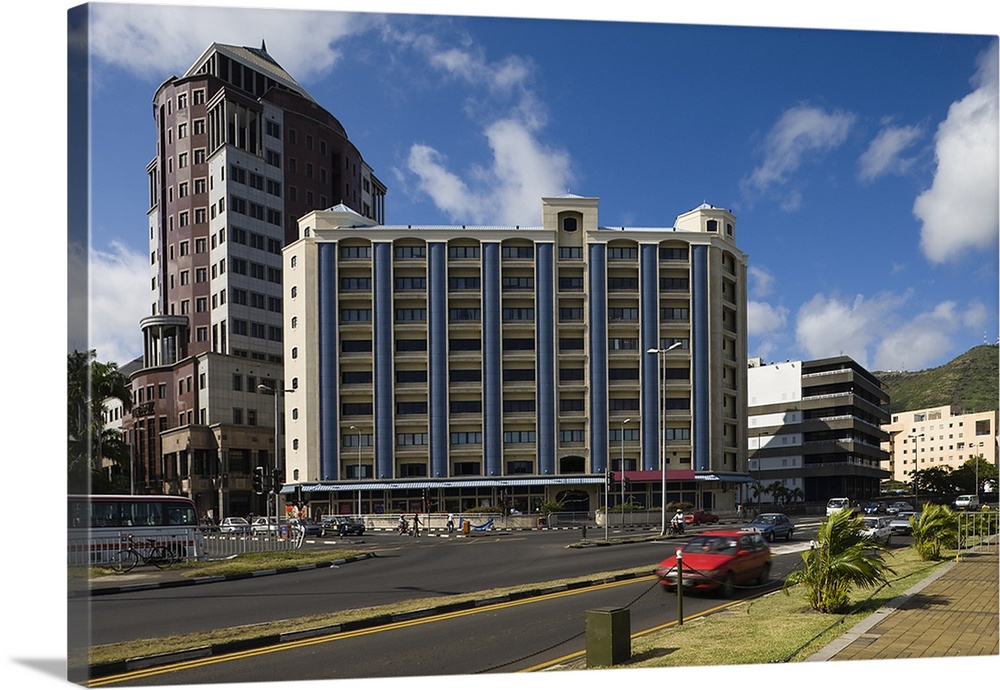 Buildings in a downtown district, Port Louis, Mauritius
