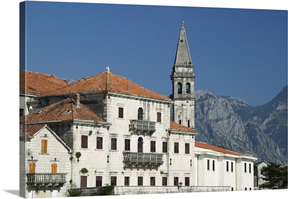 Buildings In a town, Perast, Bay of Kotor, Kotor, Montenegro