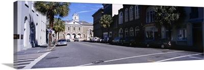 Buildings on both sides of a road, Cotton Exchange, Charleston, South Carolina