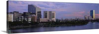 Buildings on the waterfront, Charles River, Boston, Massachusetts