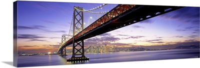 California, San Francisco, Bay Bridge, twilight