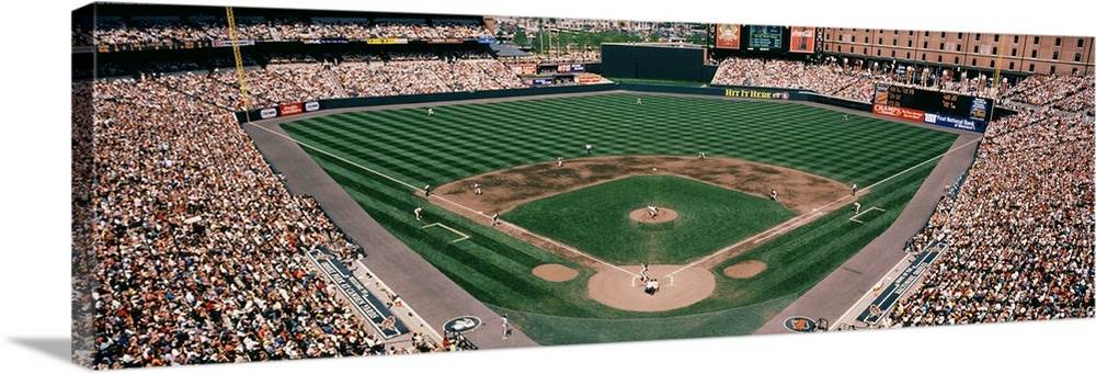 Aerial View, Oriole Park At Camden Yards, Baltimore - Canvas Art Print