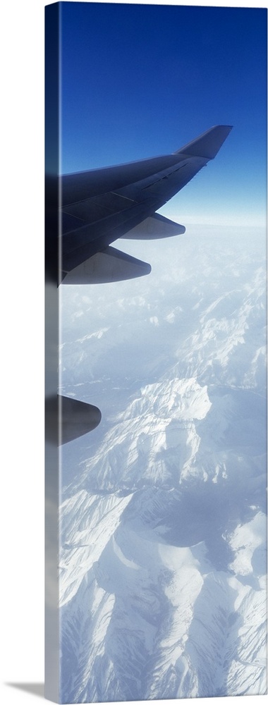 Canadian Rockies from Airplane Window
