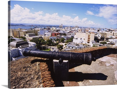 Cannon at a castle, Castillo De San Cristobal, Old San Juan, San Juan, Puerto Rico
