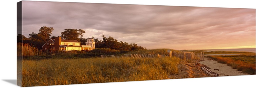 Cape Cod Beach House at Sunset MA