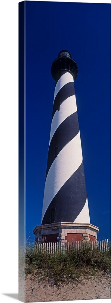 Cape Hatteras Lighthouse on the coast, Hatteras Island, Outer Banks, Buxton, North Carolina, USA