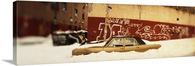 Car buried in snow Williamsburg Brooklyn New York City New York State