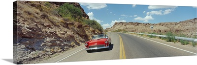 Car on a highway, Route 66, Kingman, Mohave County, Arizona,