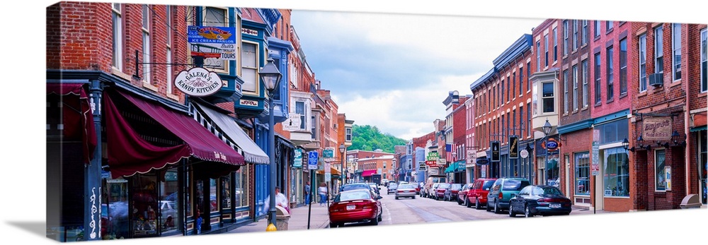 Cars parked on the street, Galena, Jo Daviess County, Illinois, USA