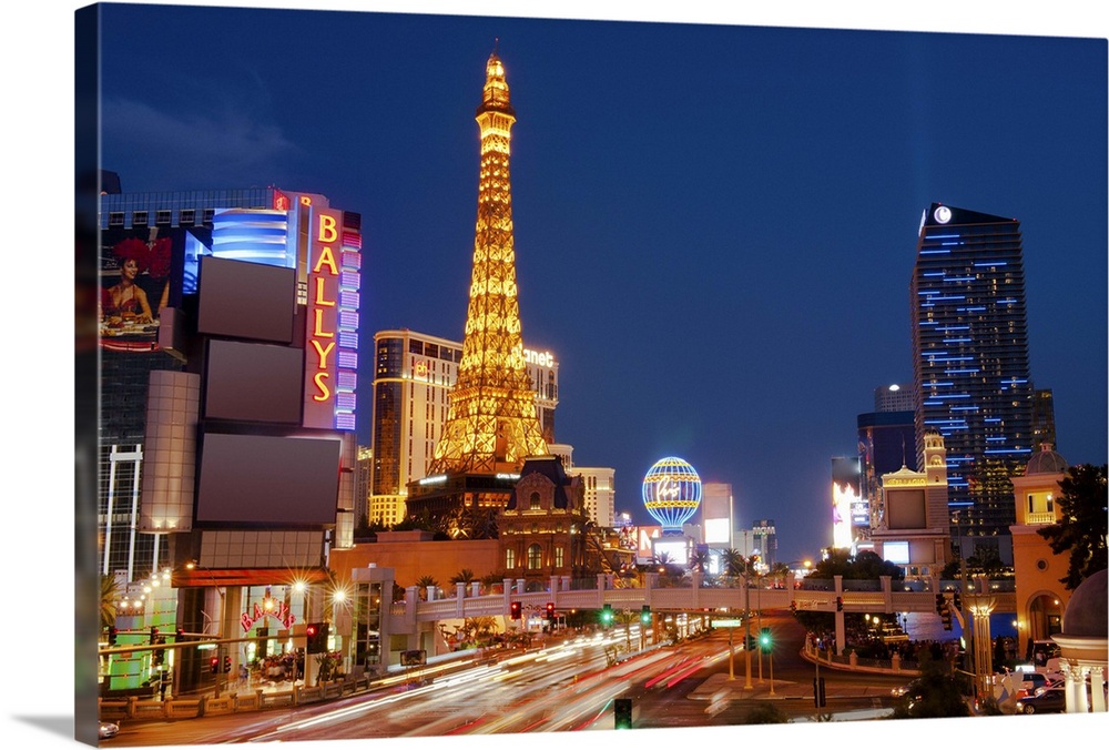 Casinos along the Las Vegas Boulevard at night, Las Vegas, Nevada 2013