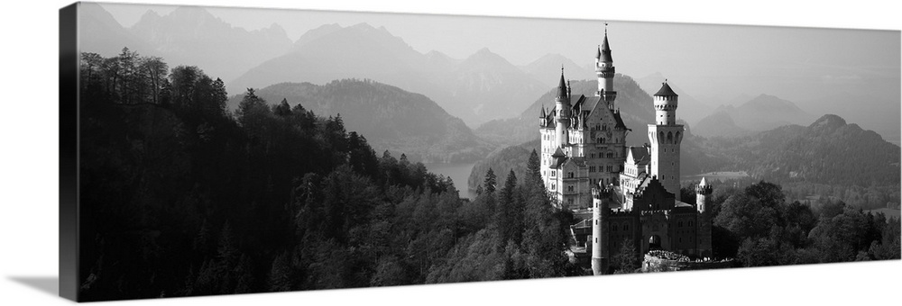 Castle on a hill, Neuschwanstein Castle, Bavaria, Germany