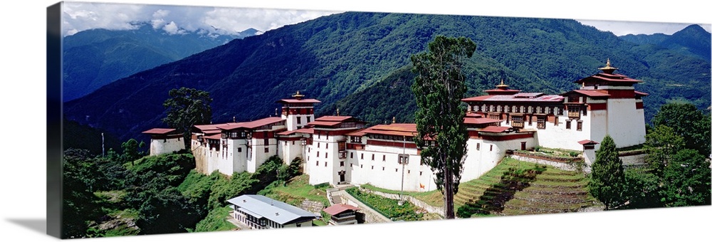 Castle on a mountain, Trongsar Dzong, Trongsar, Bhutan