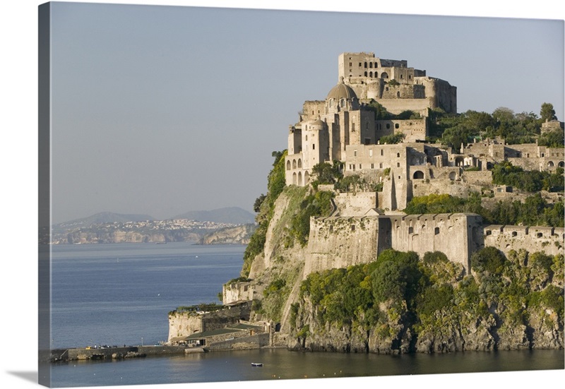 Castle on an island, Castello Aragonese d Ischia, Naples, Campania