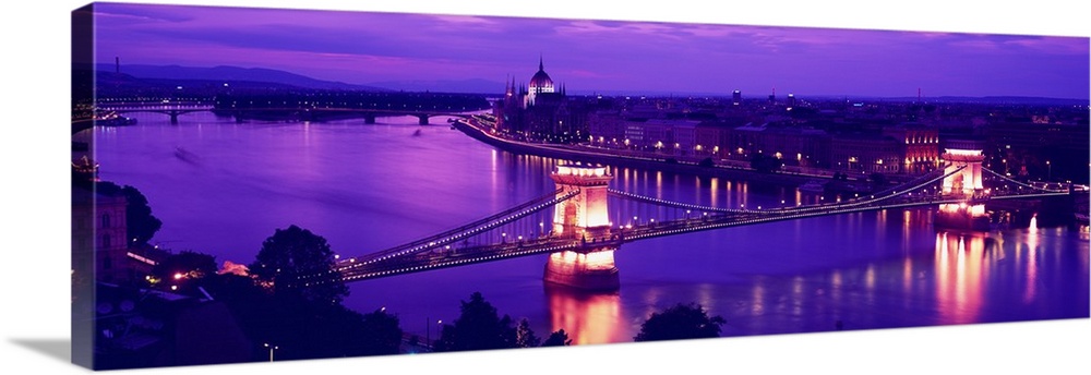 Chain Bridge Danube River Budapest Hungary
