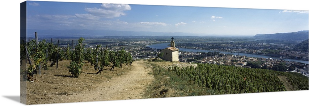 Chapel in a vineyard, La Chapelle Vineyard, Tain-l'Hermitage, Drome, Rhone-Alpes, France