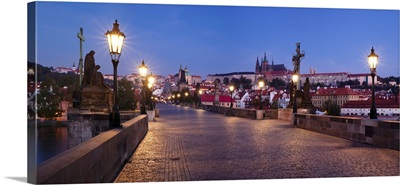 Charles Bridge with Castle District and St. Vitus Cathedral, Prague, Czech Republic
