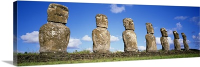 Chile, Easter Islands, stone heads