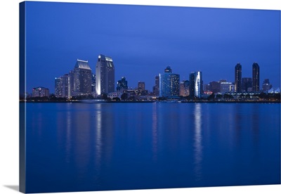 City at the waterfront viewed from Coronado, San Diego, California