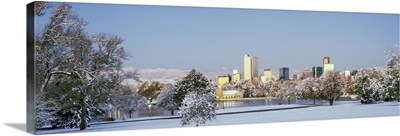 City Park covered with snow at winter, City Park, Denver, Colorado