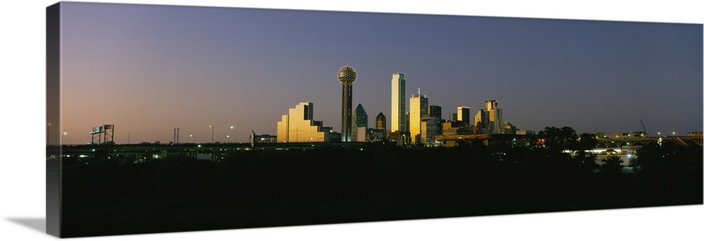 City skyline at dusk, Dallas, Texas