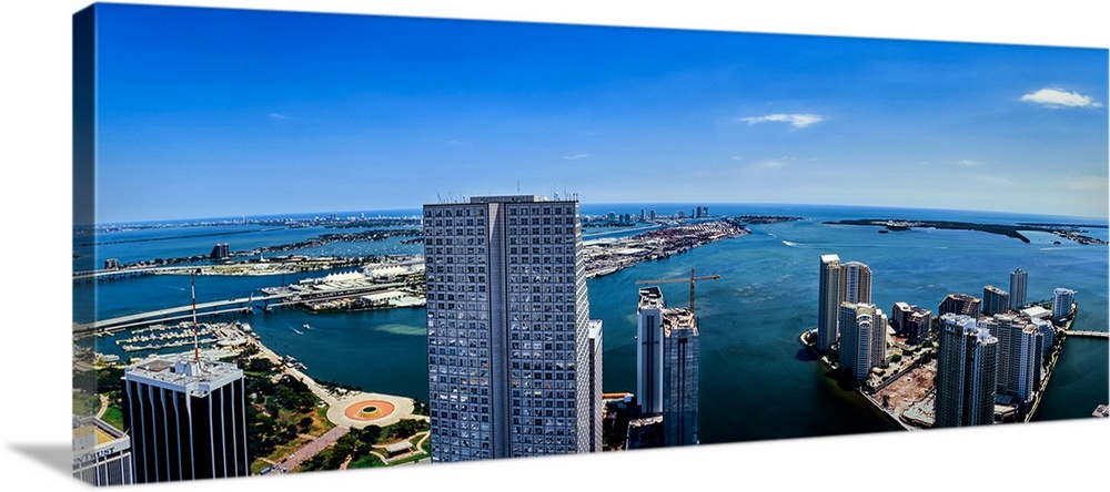 Cityscape at the waterfront, Miami, Miami-Dade County, Florida, USA