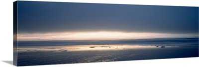 Clearing storm clouds over Pacific Ocean, California