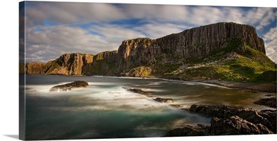 Cliffs of Rubha Hunish cape at sunset, Isle of Skye, Scotland