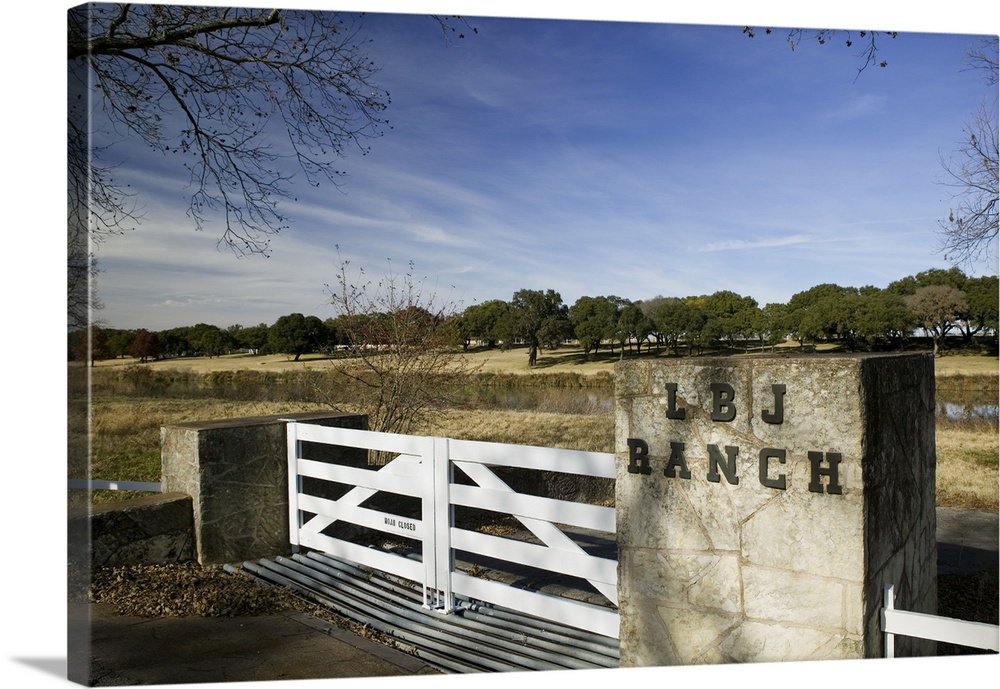 Close-up of a gate in a park, Lyndon B. Johnson National Historical Park, Johnson City, Texas