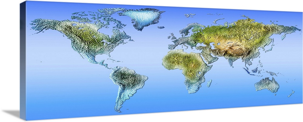 Close up of a world map