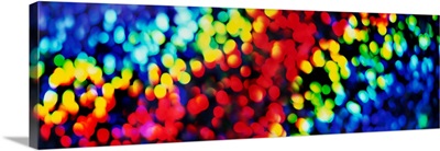 Close-up of abstract colorful lights